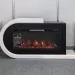 Каминокомплект Royal Flame Basel R - Белый с черным с очагом Vision 42 LED