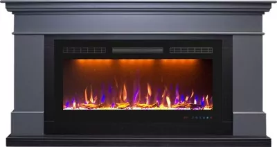 Каминокомплект Royal Flame California - Серый графит (Высота 850 мм) с очагом Crystal 36 RF