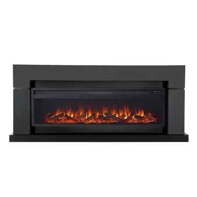 Каминокомплект Royal Flame Lindos Graphite Grey (линейный) с очагом Vision 60 LOG LED