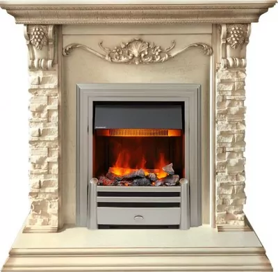 Каминокомплект Dimplex Adriana - Cлоновая кость с очагом Chesford