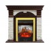 Каминокомплект Royal Flame Dublin - Темный дуб / Сланец белый с очагом Majestic FX M Brass