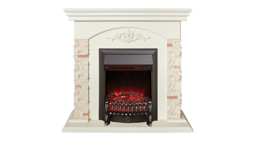 Камин Neapolis WT с очагом Fobos Lux BL