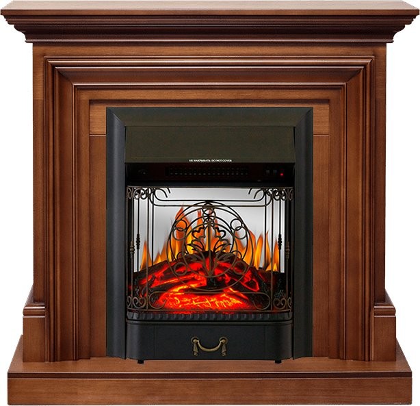 Каминокомплект Royal Flame Bradford - Орех с очагом Majestic FX M Black