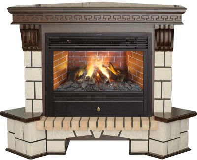 Камин электрический RealFlame Stone New Corner (угловой) 26 AO с Novara 26 3D