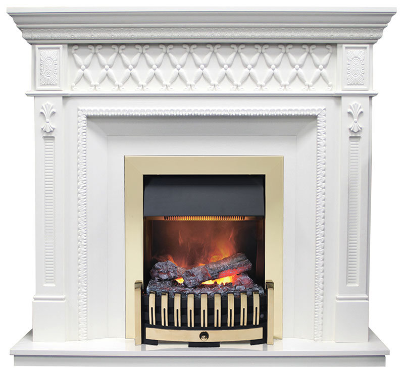 Портал Dimplex Alexandria под классический очаг белый дуб