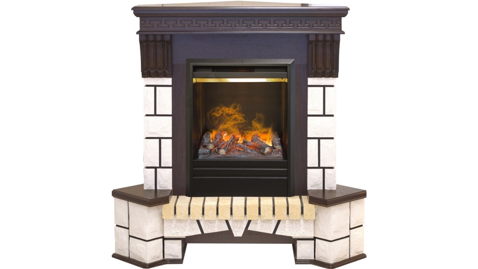 Камин Stone Corner c очагом 3D Olympic