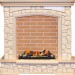 Каминокомплект Dimplex Preston - Слоновая кость / Кирпич с очагом Cassette 600 LNH-INT (с дровами)