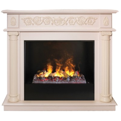 Камин электрический RealFlame Attica 26 WT 3D Cassette 630 + Black вставка