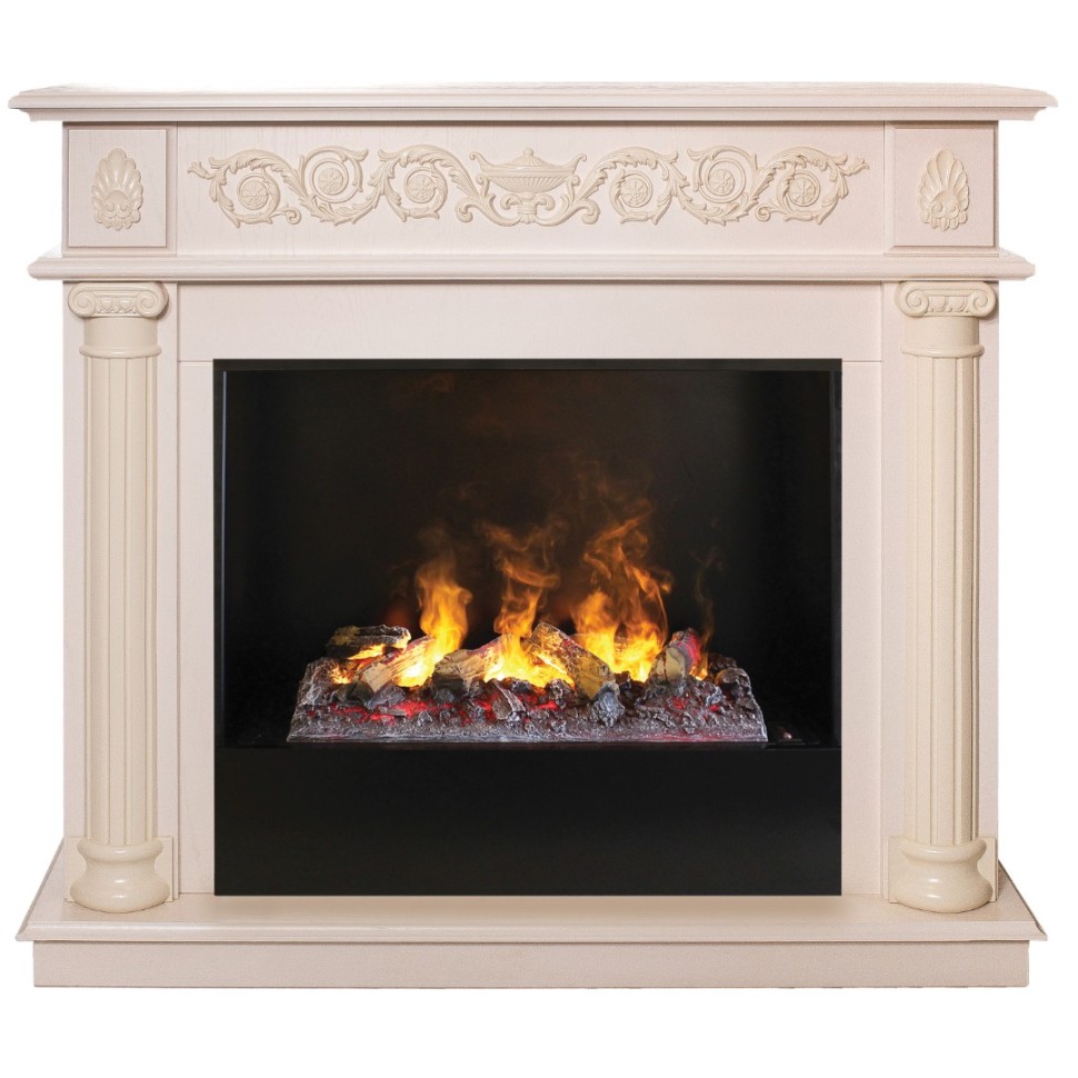 Камин Attica 26 WT 3D Cassette 630 + Black вставка