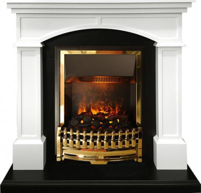 Каминокомплект Dimplex Langford - Белый с черным с очагом Atherton