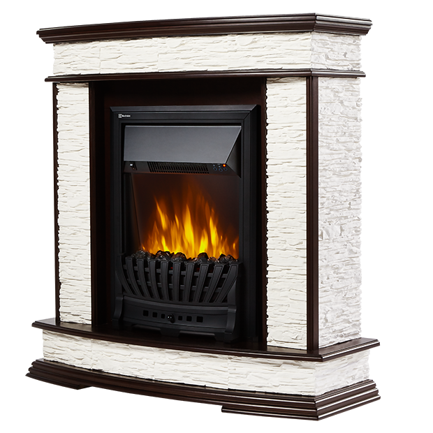 Портал Firelight Scala Classic сланец скалистый белый, темный дуб