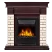Портал Firelight Bricks Classic камень бежевый,  темный дуб