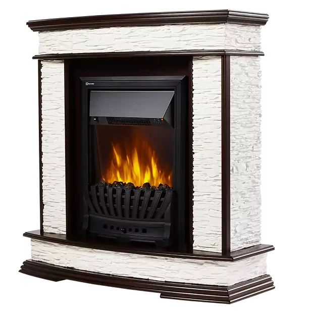 Портал Firelight Scala Classic сланец скалистый белый, темный дуб