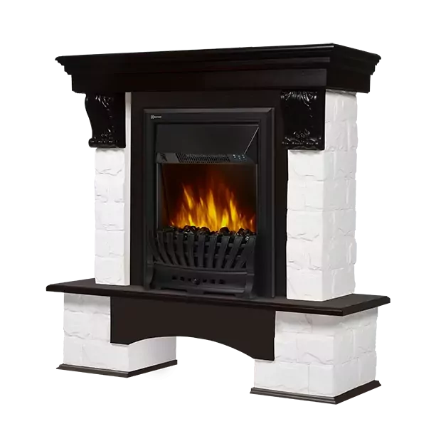Портал Firelight Forte Classic камень белый, венге