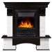 Портал Firelight Forte Classic камень белый, темный дуб