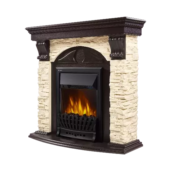 Портал Firelight Torre Classic камень слоновая кость, венге