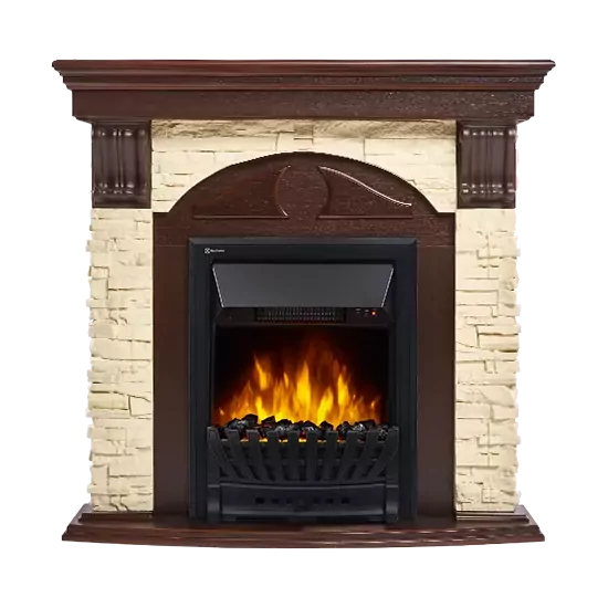 Портал Firelight Torre Classic U камень слоновая кость, темный дуб