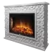 Портал Firelight Quadro 30 песчаник античный белый / белая эмаль