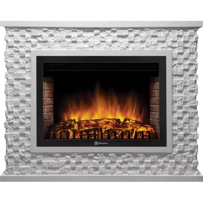 Портал Firelight Quadro 30 песчаник античный белый / белая эмаль