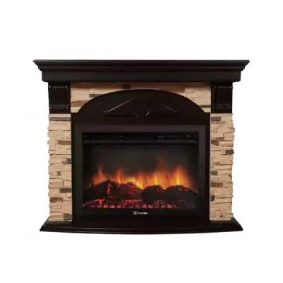 Electrolux Torre 25S камень сланец натуральный, шпон темный дуб с очагом EFP/P-2520LS