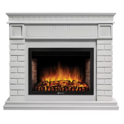 Портал Firelight Bricks 30 U кирпич белый / белая эмаль