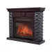 Портал Firelight Loft 30 камень черный, черная эмаль