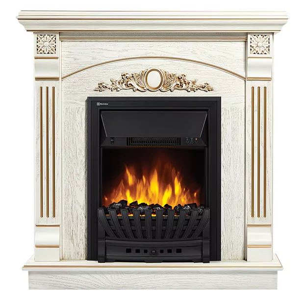 Портал Firelight Barocco Classic белый дуб с золотой патиной