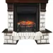 Портал электрокамина Royal Flame Pierre Luxe Темный дуб / Белый