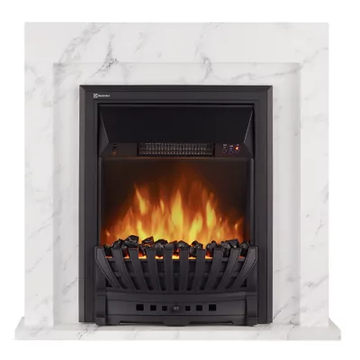 Портал Firelight Simple Classic белый мрамор