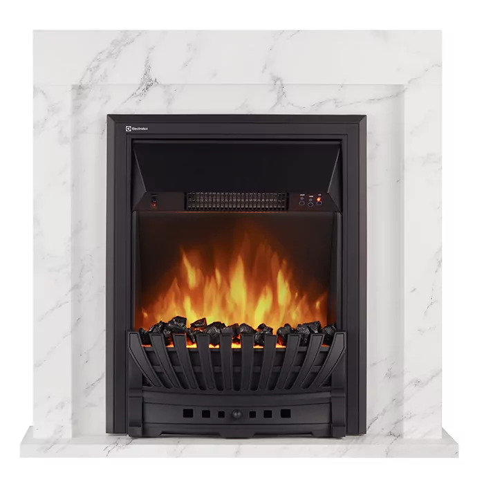 Портал Firelight Simple Classic белый мрамор