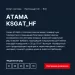 Kentatsu KSGAT35HFRN1/KSRAT35HFRN1 Atama кондиционер