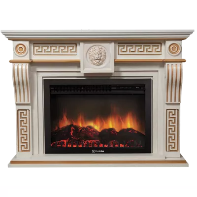 Портал Firelight Vittoriano 30 белёный дуб с золотой патиной