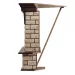 Портал Firelight Forte Wood 25 U камень коричневый, шпон темный дуб