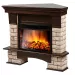 Портал Firelight Forte Wood 25 U камень коричневый, шпон темный дуб