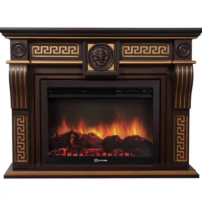 Портал Firelight Vittoriano 30 тёмный дуб с золотой патиной