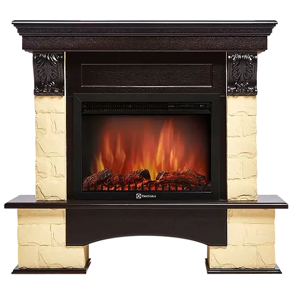 Портал Firelight Forte 25S камень бежевый, венге