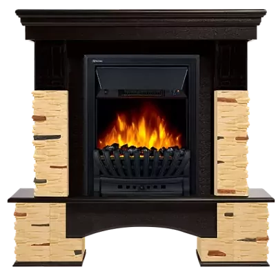 Портал Firelight Pietra Nuovo Classic сланец натуральный, шпон темный дуб