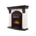 Electrolux Torre Classic камень белый, шпон венге с очагом Aspen Black