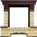 Каминокомплект Royal Flame Pierre Luxe - Темный дуб / Шампань с очагом Fobos FX Black