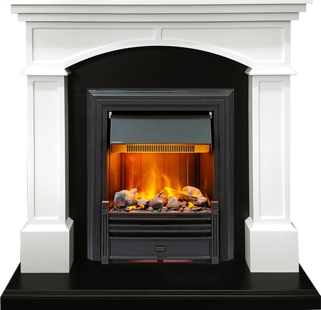 Каминокомплект Dimplex Langford - Белый с черным с очагом Brookline Black