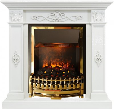 Каминокомплект Dimplex Derby - Белый дуб с очагом Atherton