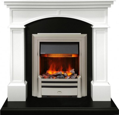 Каминокомплект Dimplex Langford - Белый с черным с очагом Chesford