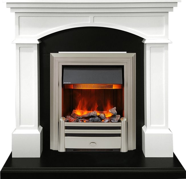 Каминокомплект Dimplex Langford - Белый с черным с очагом Chesford