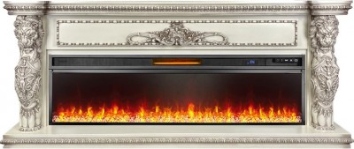 Каминокомплект Windsor 60 - Слоновая кость с темной патиной с очагом Vision 60 LED