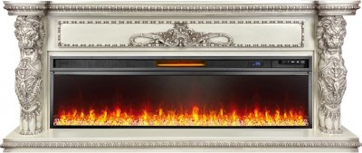 Каминокомплект Royal Flame Windsor 60 - Слоновая кость с темной патиной с очагом Vision 60 LED