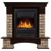 Портал Firelight Forte WOOD Classic каменный дуб коричневый, шпон темный дуб