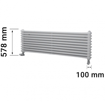 Zehnder Charleston Turned T3180\12 секций радиатор боковое подключение