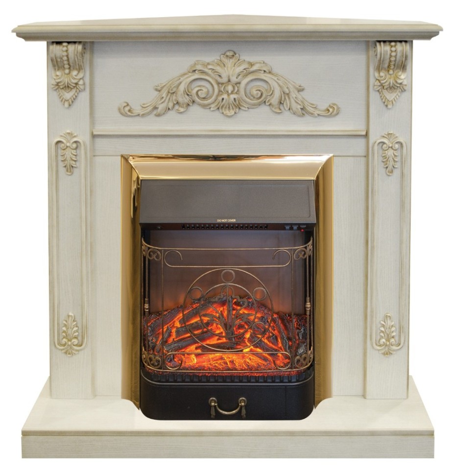 Камин Anita Corner (угловой) WT с Majestic BR S