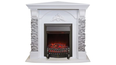 Камин электрический RealFlame Athena Corner  WT GR с  Fobos Lux BL