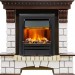 Каминокомплект Dimplex Pierre Luxe угловой - Темный дуб / Белый с очагом Brookline Black